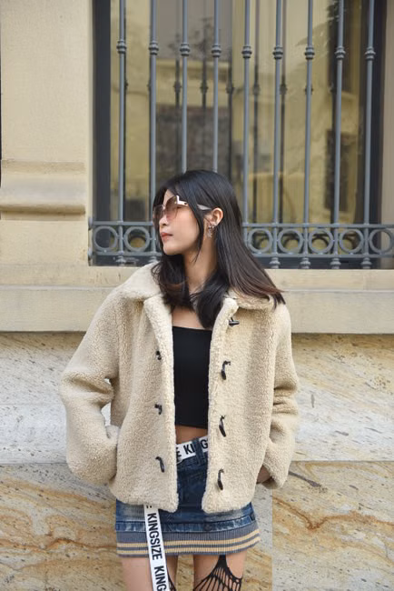 Cropped Bege Estampado